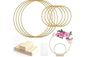 CAUTIOUS 8 Stück Traumfänger Metallringe zum Basteln 20cm Wreaths of Metal Floristik Deko Ring zum Aufhängen Rahmen Gold Metallring Metall Dekoration für Trockenblumen Kranz DIY Hochzeit