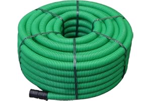 Jardibric - Gaine Annelée en Polyéthylène (PE) Verte - Protection de Câbles Téléphoniques Ø40 mm x 50 m