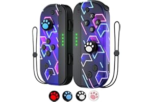 TURPOW L/R Wireless Replacement Controller for sw Gamepad for N S-witch/Lite/OLED with Motion Control/Dual Vibration/Wake-Up/Screenshot, a Pair of Wrist Straps