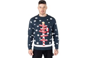 NOROZE - Maglione natalizio da uomo e donna con Babbo Natale e renna