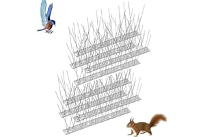 LELYFIT - Pinchos Antipalomas de Acero Inoxidable - 8 Filas de 25 cm (Kit 2 Metros) – Púas Repelentes para Todo Tipo de Aves – Ahuyentador de Palomas – Espanta Pájaros Exterior para Control Plagas