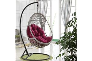 FLBT Panier Suspendu Coussins De Chaise D'œuf Suspendus Coussins De Chaise Hamac, Coussin De Siège De Panier Suspendu À Balançoire, Oreiller De Dos Épais Nid Pour La Balançoire De Jardin De Patio Extérieur