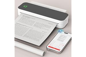Ablemark Bluetooth Thermodrucker A4, Portable Mobiler Drucker A4 für Unterwegs, Inkless Printer Kompatibel mit Android & IOS und Laptop, Tragbarer Drucker für Zuhause, Büro, Tattoo Stencil