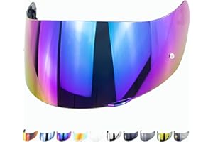 Everalo Compatible with Agv K1 Visor - K3sv - K5 - K5s - K1s - S4sv - Horizon - Skyline - Strada - Stealth sv - Compact - Helmet Visor Gt2 Pinlock Ready (Rainbow)