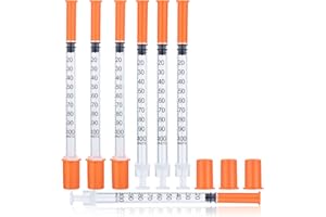 GESANGHUA 10 Pack 1ml/cc 32G 6mm Multipurpose Measuring Tools, Individually Sealed Packaging Lab Accessories