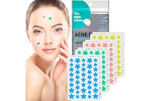 VnkloMes 320 Stück Pickel Patch Pimple Patches, Hydrokolloid Pickel Pflaster Anti Pickel Patches mit Teebaumöl, Acne Pimple Patches Star Wasserdichte Atmungsaktive 8 mm, 10 mm, 12 mm, 14 mm