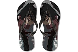 Tongyundacheng Unisex My Hero Academia Flip Flops Jungen Mädchen Anime Cartoon Strand Hausschuhe Outdoor Sommer Casual Pool Flip Flops Flats