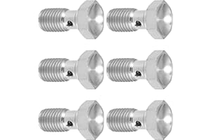 MACHSWON 6pcs Car Thread Stainless Steel Banjo Bolts M10x1.25 Turbo Brake Line Fitting 25mm Length