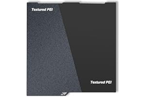 JUUPINE Per Anycubic Kobra 3 Smooth Pei Build Plate 256 x 268 cm Spring Steel Sheet for Anycubic Cobra 3 Combo Plate Double Sided Smooth/Textured Pei Heat Bed