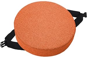 EN AyuL Redondo Bar Taburete Silla Cojín Antideslizante Hebilla Asiento Pad Mat, Comedor Silla Cojines Suave Taburete Silla Cojín para Home Office (35 * 35 * 8CM,Naranja)