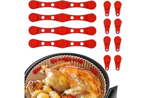 LOMPYEU Magnete Für Airfryer Backpapier,12 Stück Magnet Silikonschnalle für die Luftfritteuse zum Festhalten von Pergamentpapier,Zubehör für Heißluftfritteuse,Airfryer Zubehör