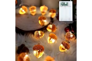 LED-ljusslingor med ekollon, 3 meter 30 LED ljuskedjor för höst med ekollon, ljus höstdekoration, lysande girlang för inomhus och utomhus höstfester, halloween, tacksägelsedagen
