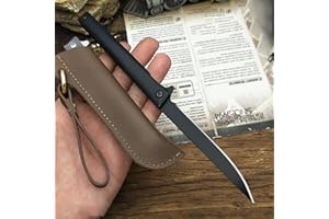 Omesio Couteau Pliant Tranchant Slim, Couteau de Poche, Gentleman Couteau Porte-Clés, Comme Un Coupe-Papier, Tranchant​