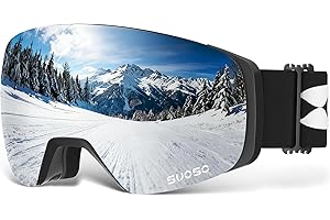 suoso OTG Ski brille-Skibrillen Herren Damen-Ski Goggles-UV-Schutz-Snowboard Brille-Brillentrger-Anti-Fog-Antibeschlag-Ski Glasses Men-Helmkompatible