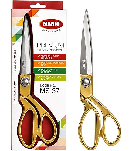 HPGM Professional Ergonomic Kainchi 10Inch, Brass Handle Scissors