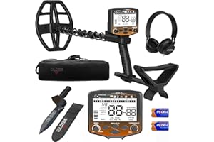 DR.ÖTEK Metal Detector - Set professionale di metal detector ad alta precisione e innovativo con bilanciamento del pavimento, 5 modalità, bobina doppia D impermeabile da 12", rilevatore oro per caccia