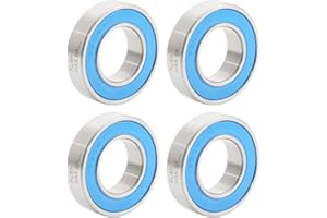 FUSHIBEARING 6902 VRS MAX cuscinetti a cartuccia, dimensioni 15x28x7mm acciaio cromato blu sigillato con grasso, 6902LLU carrello pieno sfere cuscinetto per mozzo bici pivot, (pacchetto di 4 pezzi)