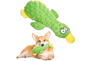 Halinuia Giocattolo Peluche Interattivo da Masticare per Cani di Piccola e Media Taglia (Verde)