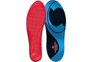Sorbothane Wkładki Full Strike, 46-48 (UK11-12,5), amortyzujące podeszwy butów do butów piłkarskich, biegania lub chodzenia, obniżające uderzenia wkładki do zapalenia powięzi podeszwowej, wsparcia pięty i bólu łuku
