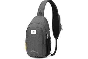 SKYSPER Zaino Monospalla con Protezione RFID, Borsello Monospalla Uomo Antifurto Borsa a Tracolla da Petto per Viaggio Passeggio Trekking