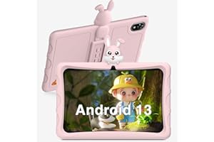 DOOGEE U9KID Tablette Enfants 10,1 Pouces 7Go RAM + 64Go ROM(TF 1 to), Tablette Enfants Android 13 Contrôle Parental/ 5060 mAh/Quad Core/WiFi 6/BT5.0, Rose