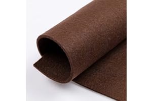 MONDO TESSUTI Fogli di Feltro SPESSORE 3MM VERO FELTRO Dimensione 50x36cm - 39 Colori Disponibili - Altissima Qualità - Ideale per Hobbistica (Marrone)