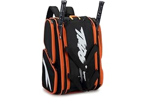 TILDOSAC Tennis Bag, Padel Racket Bag Tennis Backpack for Padel Tennis Pickleball Paddles, Large Padel Racket Protector Backpack, Large Sport Pickleball Bag with Fence Hook, Shoe Compartment