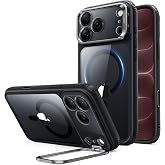 ESR Klasik Hibrit Kılıf iPhone 18 Pro Max/17 Pro Max i&ccedil;in Flex Standlı | Uzun &ouml;m&uuml;rl&uuml; sararma &ouml;nleyici, kamera bağlantısı, Mag