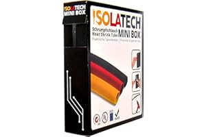 ISOLATECH tubo termoretráctil 3:1 set con adhesivo transparente Ø3.2mm 10 metros para cable USB aislamiento reparación coche rollo sin etiquetar en práctica caja dispensadora