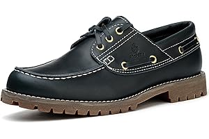 SL-Saint Scarpe Classiche Boat&Deck da Uomo Fatte a Mano Moc Toe Lace Up Moda Confortevole in Pelle Pieno Fiore