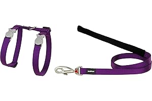 Red Dingo Laisse/Harnais pour Chat Violet Tour de Cou 21 à 35 cm/Laisse 1,2 m