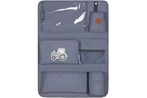 LÄSSIG Adventure Kids Car Seat Organiser, 55 cm, tracteur bleu
