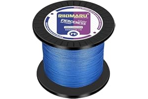 RIKIMARU FIERCENESS Braid Fishingline (Dark Gray,Moss Green,Ocean Blue,Fluo Yellow,Multicolor,300-1000Yds, 4-180LB)