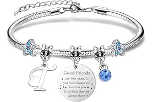 COEROW Women Bracelets with Initial Letters-Personalized Gift for Good Friends,Friendship Starfish Bracelet and Girls Bracelets -Name Bracelets Give BFF Sister Colleague Daughter Jewellery