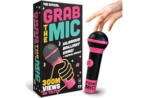 Lucky Egg Passionnant Grab The Mic – Le Jeu de karaoké Familial pour Les Enfants de 8 Ans et Plus, 2 à 10 Joueurs – Jeu de société pour Mauvais chanteurs – 250 Cartes lyriques pour Une soirée de Jeux
