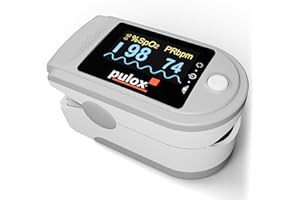 Pulossimetro Pulox PO-200A Solo con allarme e tono del polso in grigio per la misurazione del polso, della saturazione di ossigeno e del PI sul dito