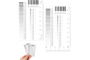 RUNDAGO Juego de 2 Herramientas de Medición Expertos Accesorios Medidor de Grietas Regla de Brecha Equipo para Tasadores Ranurímetro para La Valoración de Bienes Raíces