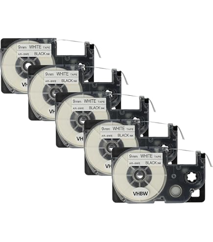 Nastri Per Etichettatrice Casio XR-12X | 2 Cassette Nero Su Trasparente 12mm X 8m | Compatibili KL Serie - Foto 3