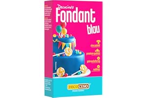 DECOCINO Fondant Blau – 250 g – ideal zum Verzieren von Kuchen, Torten, Cupcakes – Palmölfrei & vegan