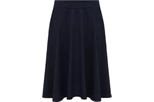 WearAll Womens Plus Size Plain Flared Elastic Waist Ladies Short Skater Skirt - Sizes 14-28