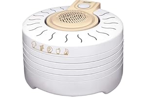 MPM MSG-03 Essiccatore Alimentare, 4 Vassoi Senza BPA di 28 cm, Disidratatore Elettrico per Alimenti, Frutta, Funghi e Verdura, 250W, Bianco, 0 Decibel, Plastica
