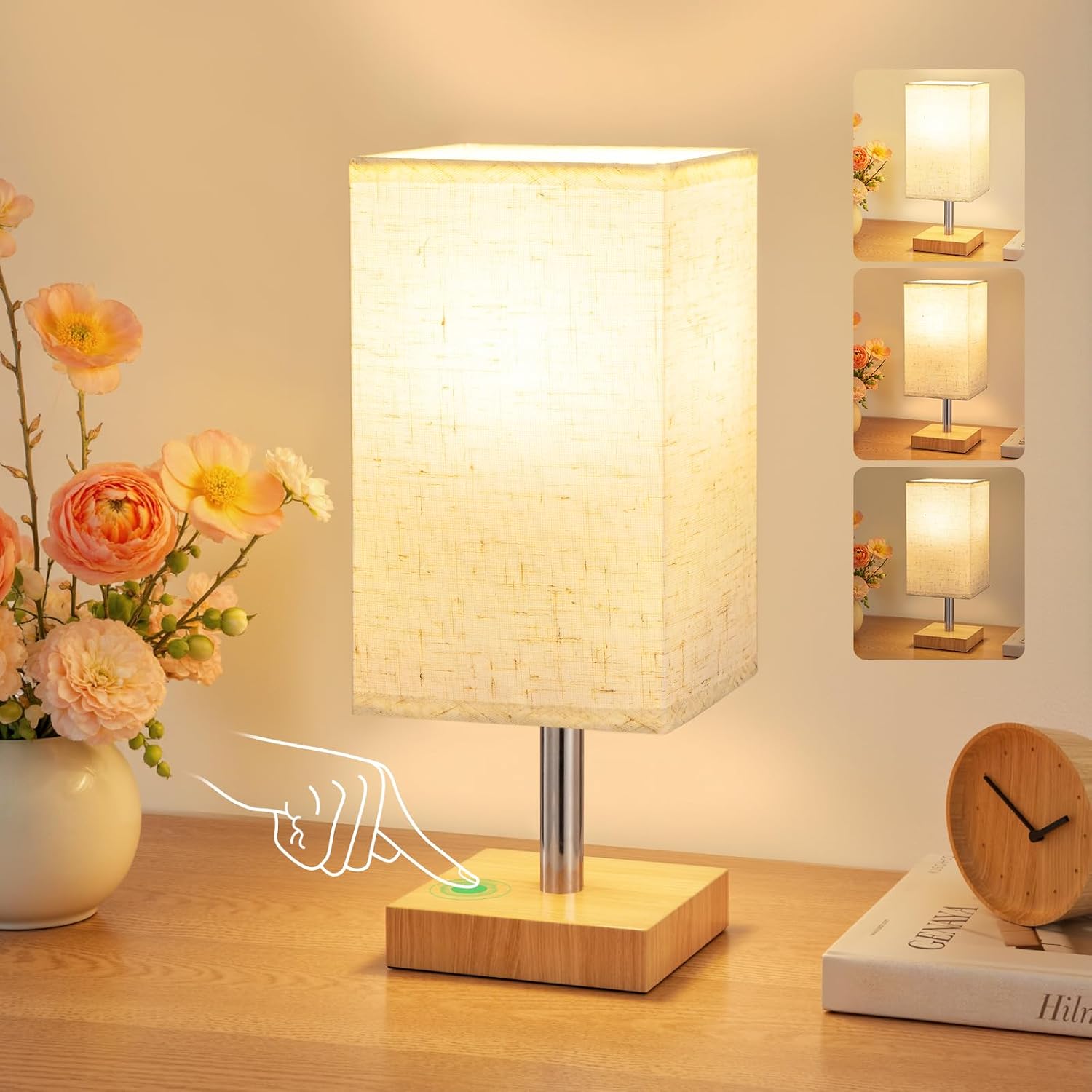 Prise en Main & Utilisation au Quotidien : PreeOtti Bedside Lamps Small Touch Linen Dimm