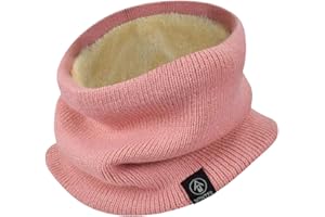 Yuson Girl Winter Knitted Fleece Snood Scarf Neck Warmer Windproof Stretchy for Women Men Sports Running