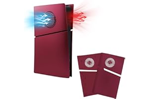 Mcbazel PS5 Slim Faceplate Piastra di Ricambio Placche per Pannello Laterale Rigido Copertura Protettiva di Accessori con Ventilazione per PlayStation 5 Slim Digital Edition(Not for PS5/PS5 Pro)