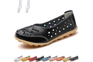 WIWIDANG Mokasyny ortopedyczne dla kobiet, ortopedyczne mokasyny z oddychającej skóry, płaskie wsuwane sandały ortopedyczne