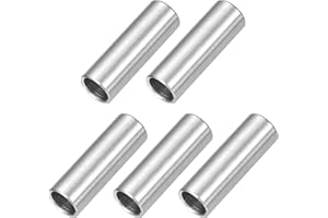 sourcing map 5 Pcs Stainless Steel Spacers, 8mm ID x 10mm OD x 30mmL 304 Stainless Steel Bushing Screw Standoff Unthreaded Round Spacer for 5/16" or M8 Screws Bolts Nuts