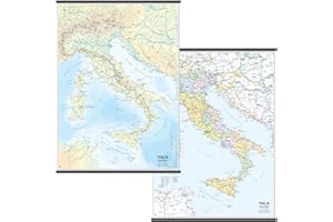 Carta geografica murale fisica e politica ITALIA Belletti 97x134 cm MS01PL