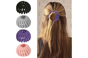 ‎ENITMOR Vogelnest-Haarspangen, Haar Accessoires für Frauen, Pferdeschwanz Halter, Erweiterbarer Haarknoten Maker Haarknoten Clip für Dünnes, Feines, Dickes, Lockiges Haar (Set C)