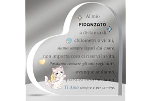 HZBLAZ Fidanzato Cuore Placche San Valentino Compleanno Regalo Targhe e Cartelli Decorativi Acrilico Segno Decorazioni Casa Uomo Natale Il Mio Ragazzo Matrimonio Fidanzamento Ricordo Ti Amo Dalla Fidanzata