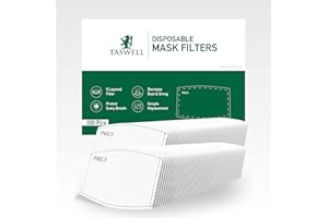100pcs PM2.5 Activated Carbon Filter | Mask Filters Replacement Pads PM 2.5 Mask Filters | 5 Layers Inserts Filters for Face Coverings Masks with Filters Inserts | Anti Dust - Taswell UK Seller